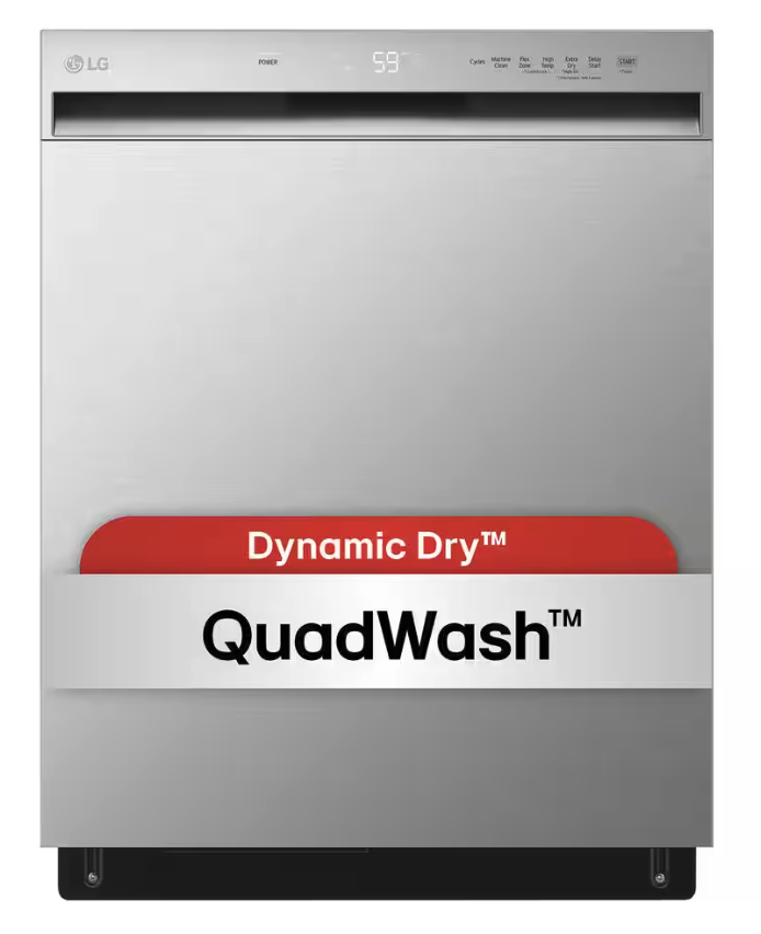Front Control Dishwasher with QuadWash™