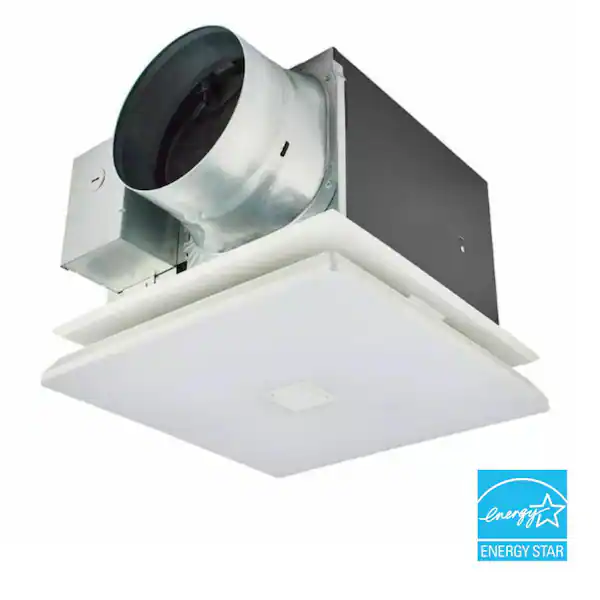 WhisperGreen Select Pick-A-Flow 30 to 110 CFM Bathroom Exhaust Fan LED, Flex-Z Fast Bracket, 4/6 in. Duct Adapter