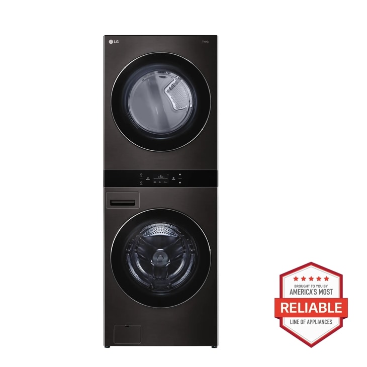 Single Unit Front Load LG WashTower™ with Center Control® 5.0 cu. ft. Washer & 7.4 cu. ft. Gas Dryer