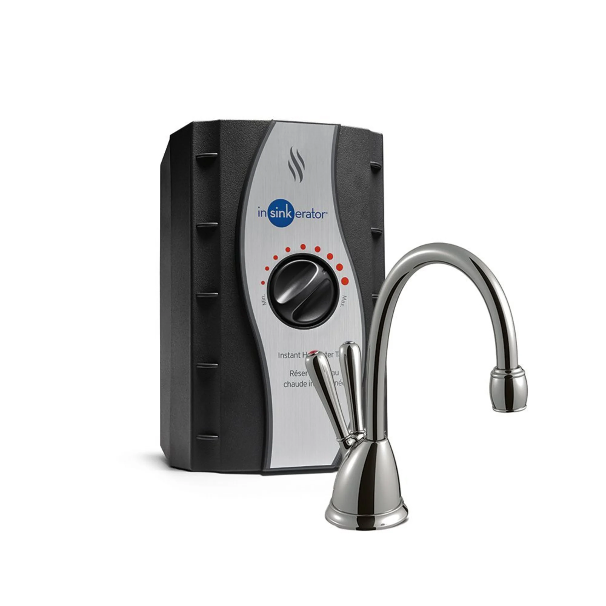 Satin Nickel Hot and Cold Water Dispenser