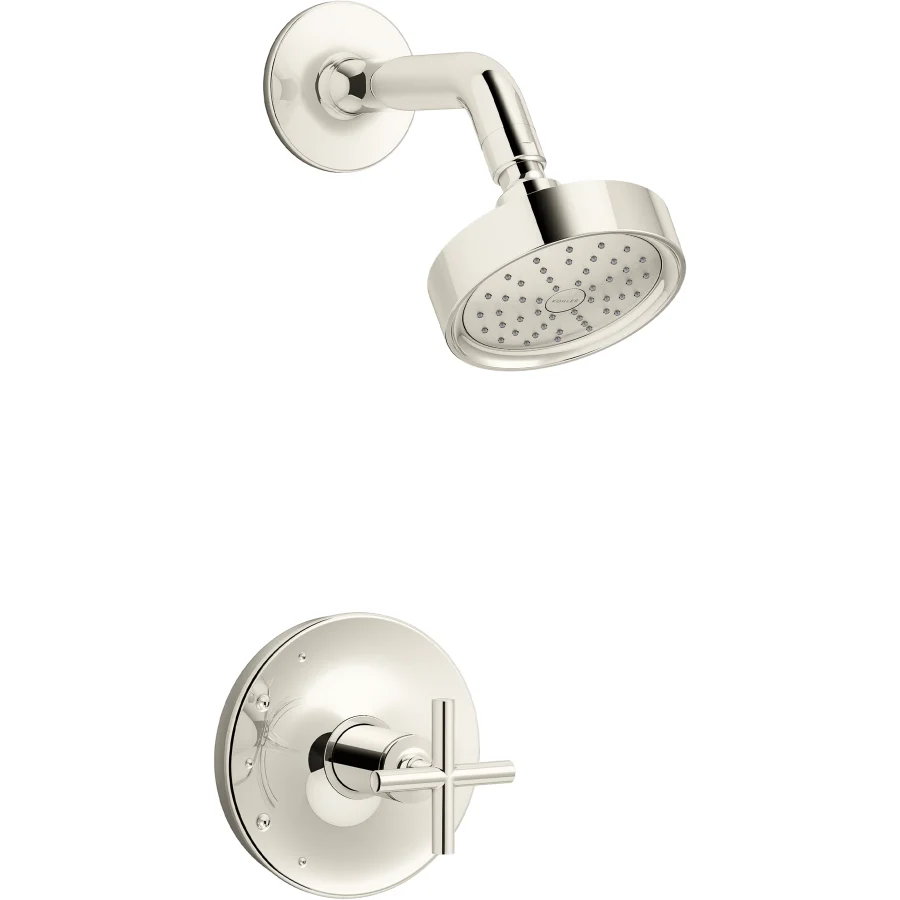Purist Rite-Temp shower trim kit with cross handle, 1.75 gpm