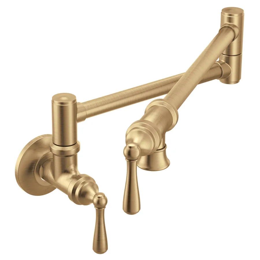 Traditional Pot Filler Double Handle Wall Mount Kitchen Pot Filler
