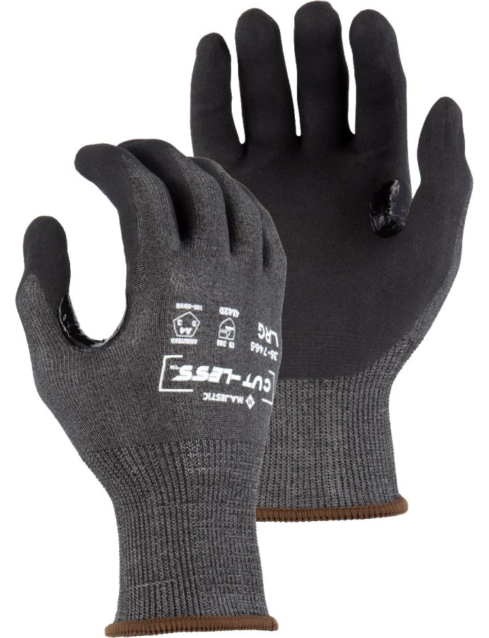 Large Majestic A4 Cut Level Watchdog Gloves with Foam Nitrile Palm Coating