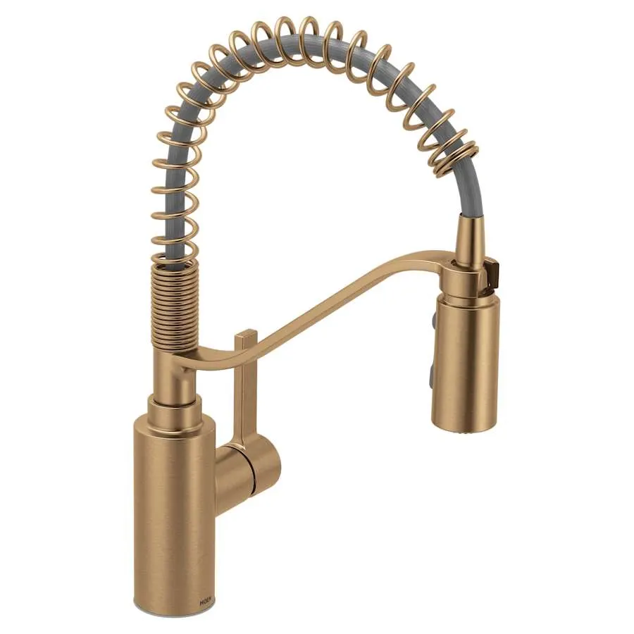 Genta LX 1.5 GPM Single Hole Pre-Rinse Pull Down Kitchen Faucet with Duralock, Duralast, and PowerBoost Technologies - Includes Escutcheon