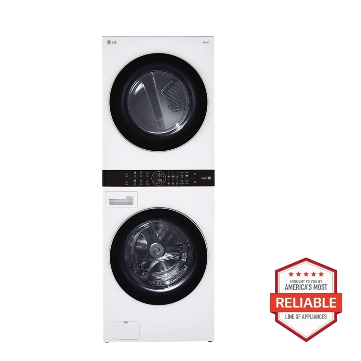 Single Unit Front Load LG WashTower™ with Center Control™ 4.5 cu. ft. Washer and 7.4 cu. ft. Gas Dryer