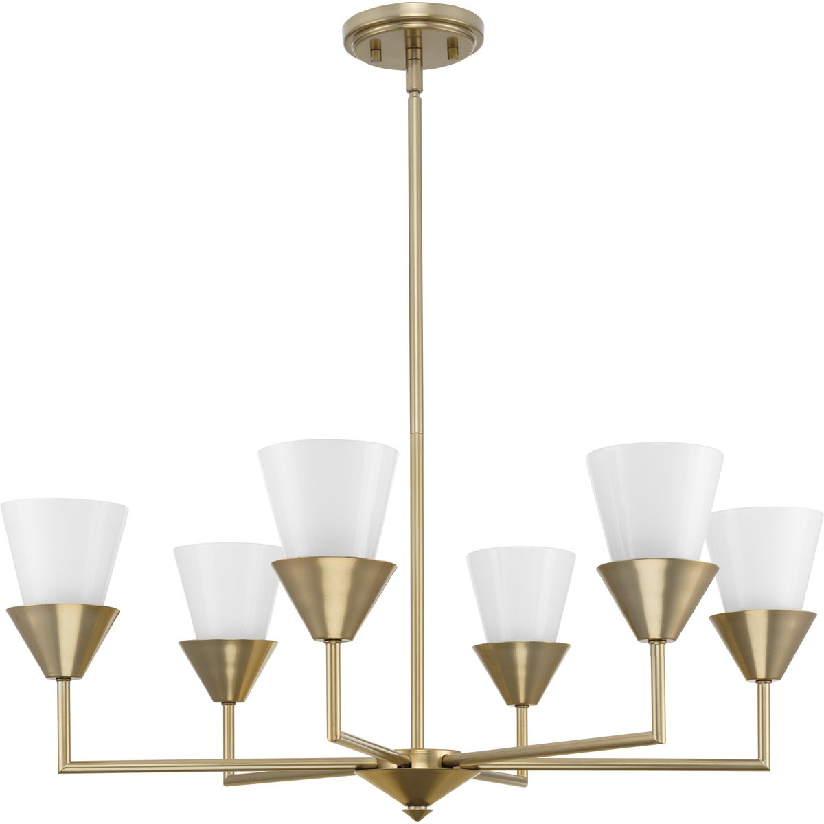 Pinellas Collection Six-Light Soft Gold Contemporary Chandelier (P400372-205)