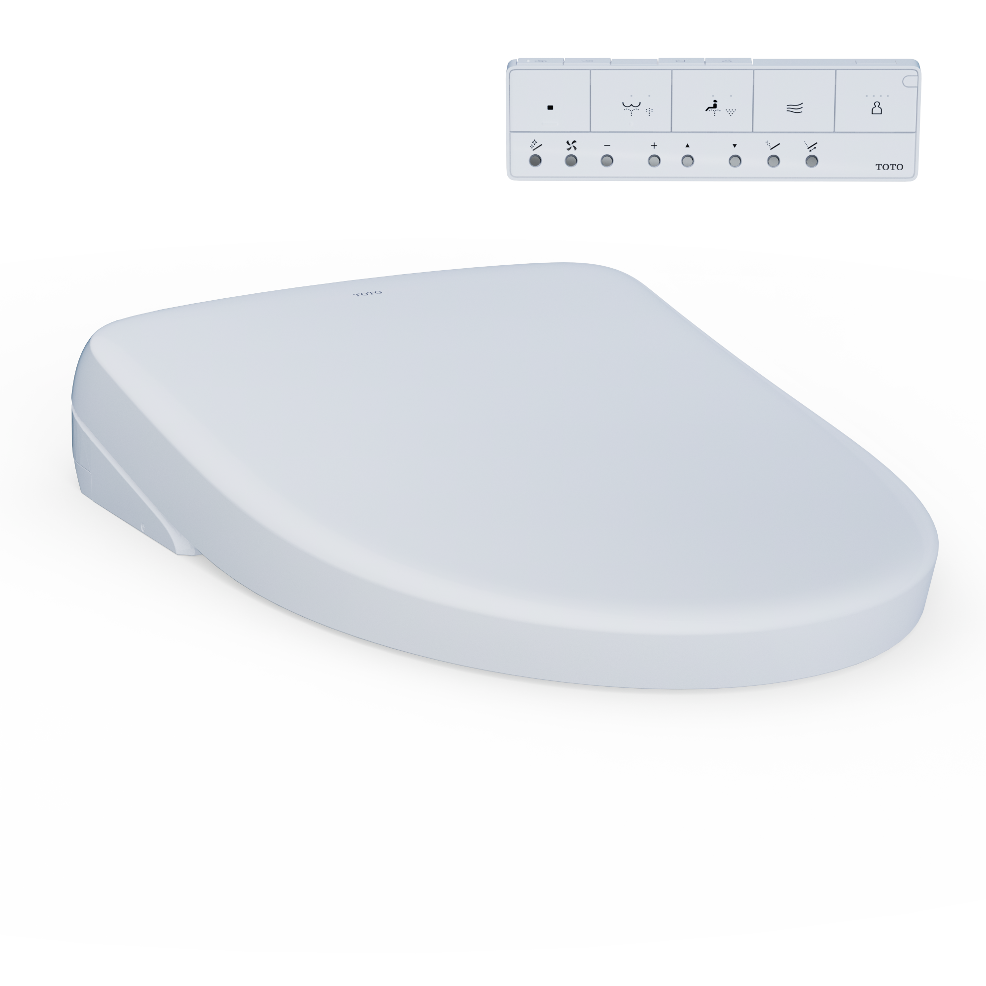 TOTO S7A WASHLET+ Electronic Bidet Toilet Seat with EWATER+ Bowl and Wand Cleaning, Auto Open and Close Contemporary Lid, Elongated, Cotton White 