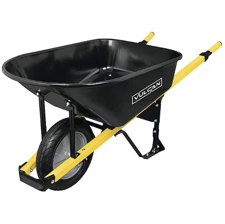 6cu ft STEEL WHEELBARROW Single Wheel