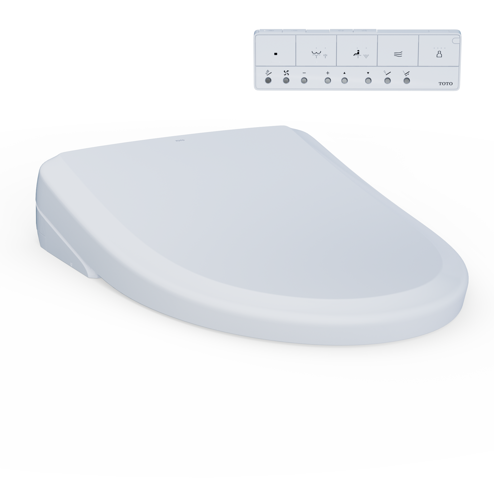 TOTO S7A WASHLET+ Electronic Bidet Toilet Seat, EWATER+ Bowl and Wand Cleaning, Auto Open and Close Classic Lid, Elongated, Cotton White 