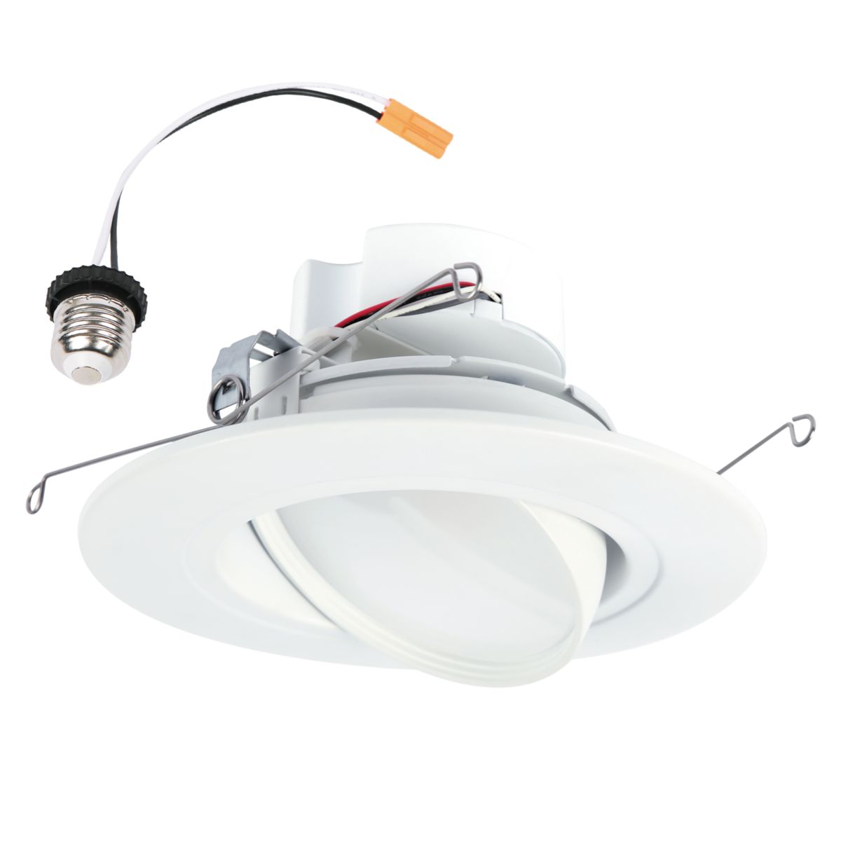 Halo RA56LS9FSD2W1EWH RA Adjustable Recessed Trim, LED Lamp, Aluminum