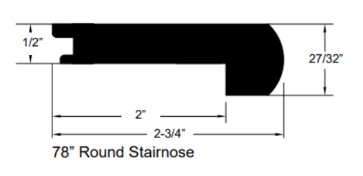 Camino II 78" Round Stairnose