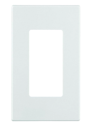 Leviton 80301-SW 1 Gang Decora/GFCI Plus Wall Plate Screwless Snap-On Mount, White