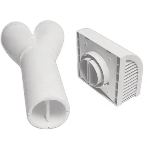 Exterior Wall Cap Accessory for WhisperComfort FV-06VE1 ERV Exhaust and Supply Air Flow