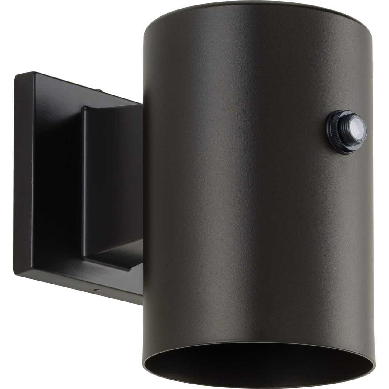 5" Antique Bronze LED Outdoor Aluminum Wall Mount Cylinder with Photocell (P550101-020-30)