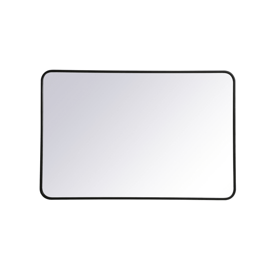 Evermore 28" x 42" Contemporary Rectangular Framed Bathroom Wall Mirror