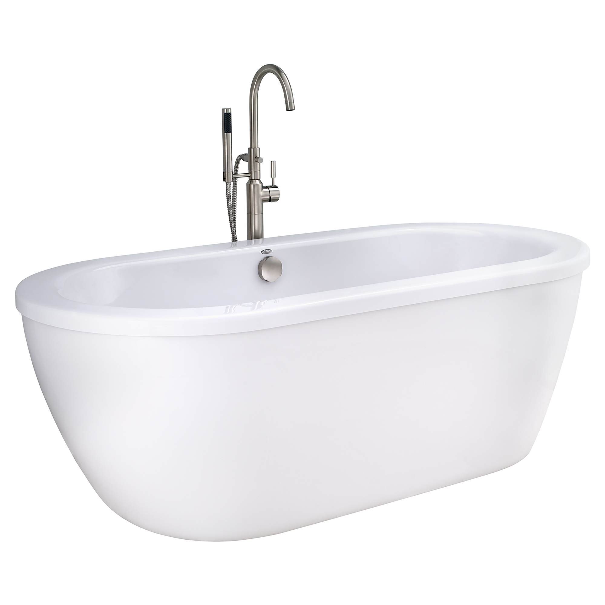 Cadet® 66 x 32-Inch Freestanding Bathtub With Polished Chrome Finish Filler and Drain Kit