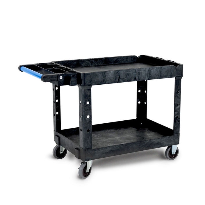 500 LB Capacity Service Cart w/ Adaptable Handle and V-Cut, 5" Casters