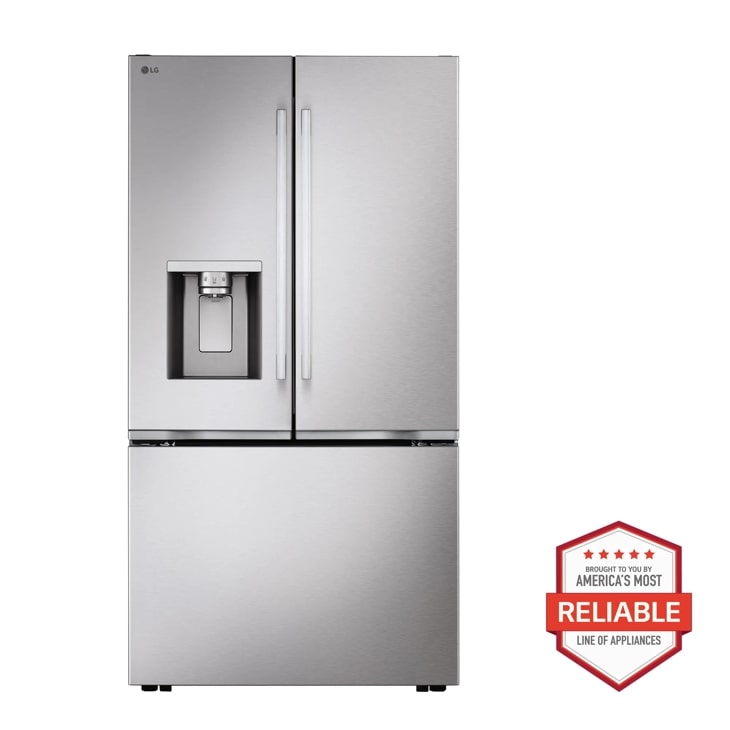 LG Counter-Depth MAX™ with Zero Clearance™ 3-Door French Door Refrigerator with Thin Door Design