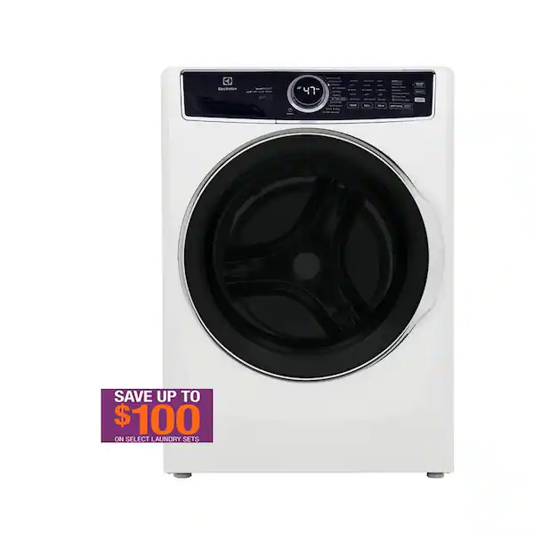 27 in. W 4.5 cu. ft. Front Load Washer with SmartBoost, LuxCare Plus Wash System, Perfect Steam, ENERGY STAR in White