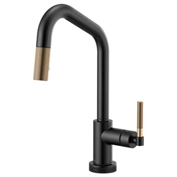Brizo Litze®: SmartTouch® Pull-Down Kitchen Faucet with Angled Spout and Knurled Handle