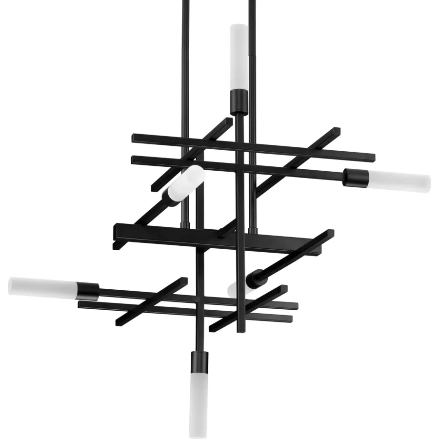 Quadrant LED 6 Light 26" Wide LED Abstract Chandelier
