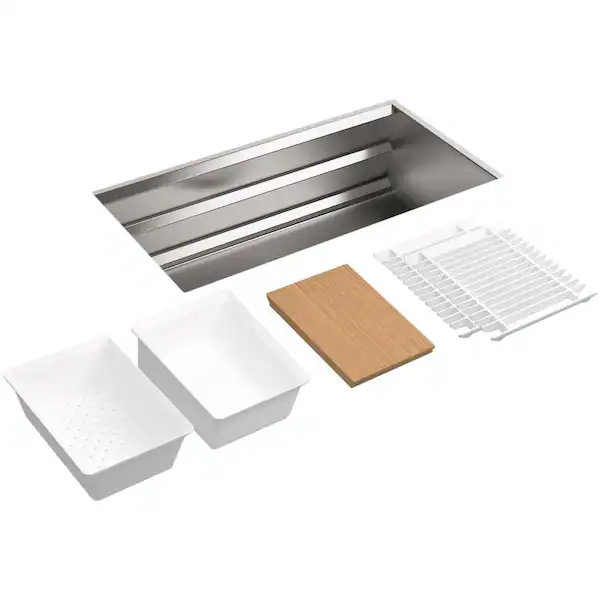 Prolific 33" undermount single-bowl workstation kitchen sink