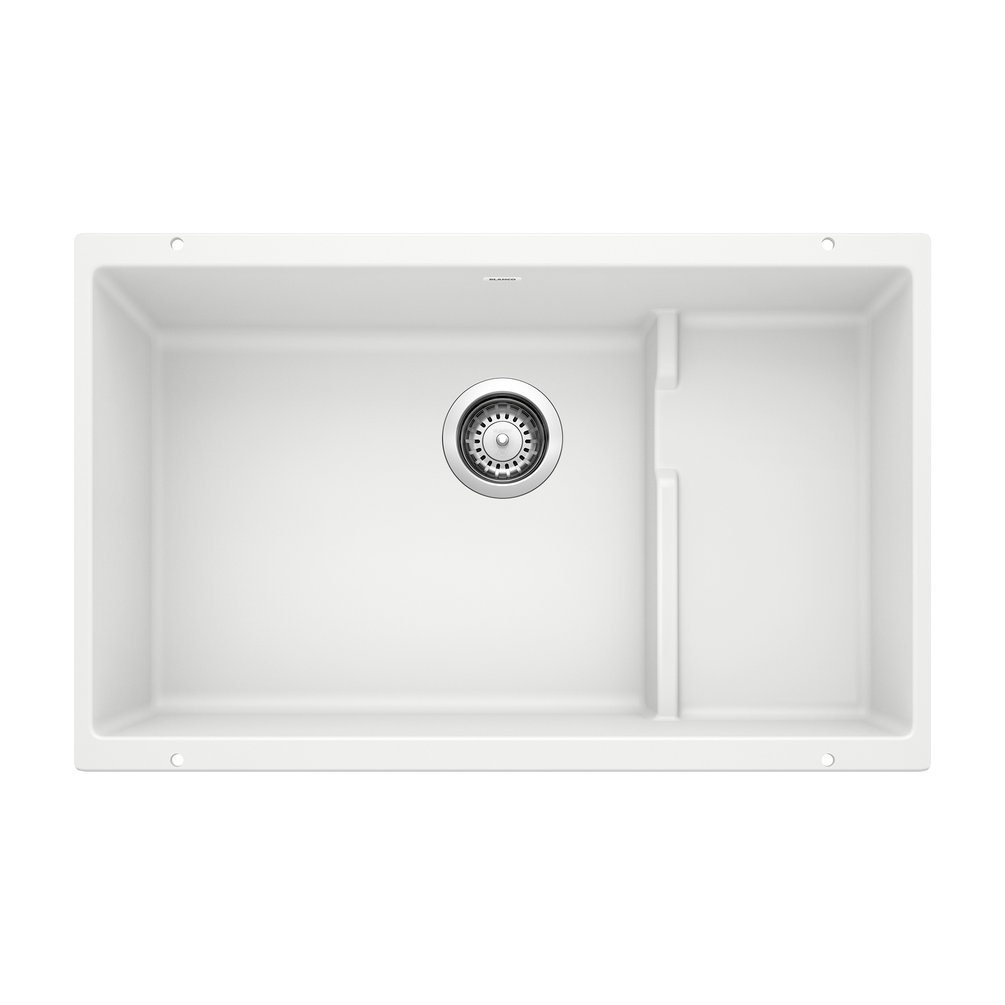Precis Cascade SILGRANIT 29" Single Bowl Undermount Kitchen Sink with Colander - White
