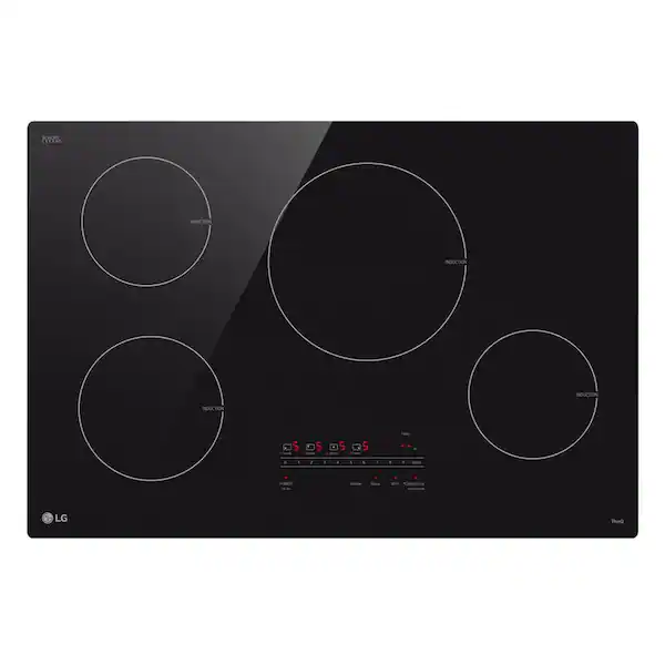 30 in. 4 Burner Element Induction Cooktop in Black with Power Element and SmoothTouch Controls