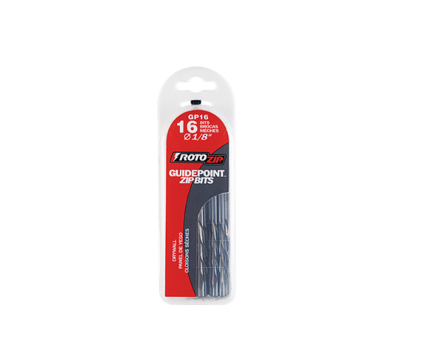 Guidepoint Bit 16pk, 1/8 in Dia, 2 in L, 1-1/2 in L Flute, 1/8 in Dia