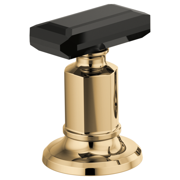 Brizo Invari®: Widespread Lavatory Black Crytal Knob Handle Kit