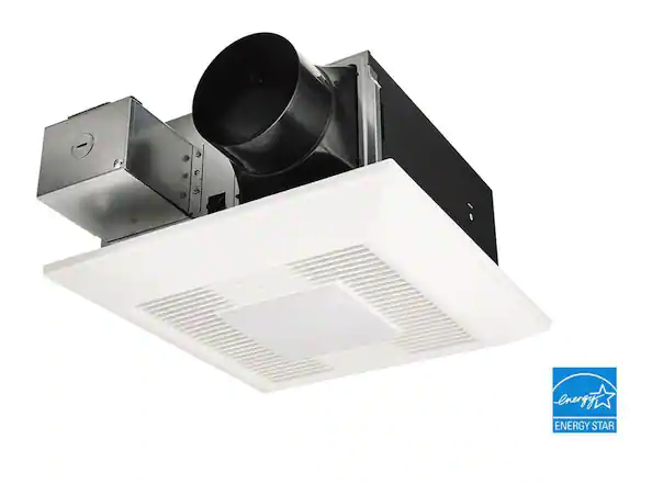 WhisperFit DC/LED, Pick-A-Flow 50,80,110 CFM ENERGY STAR Quiet Ceiling Bathroom Exhaust Fan, Flex-Z Fast Install Bracket