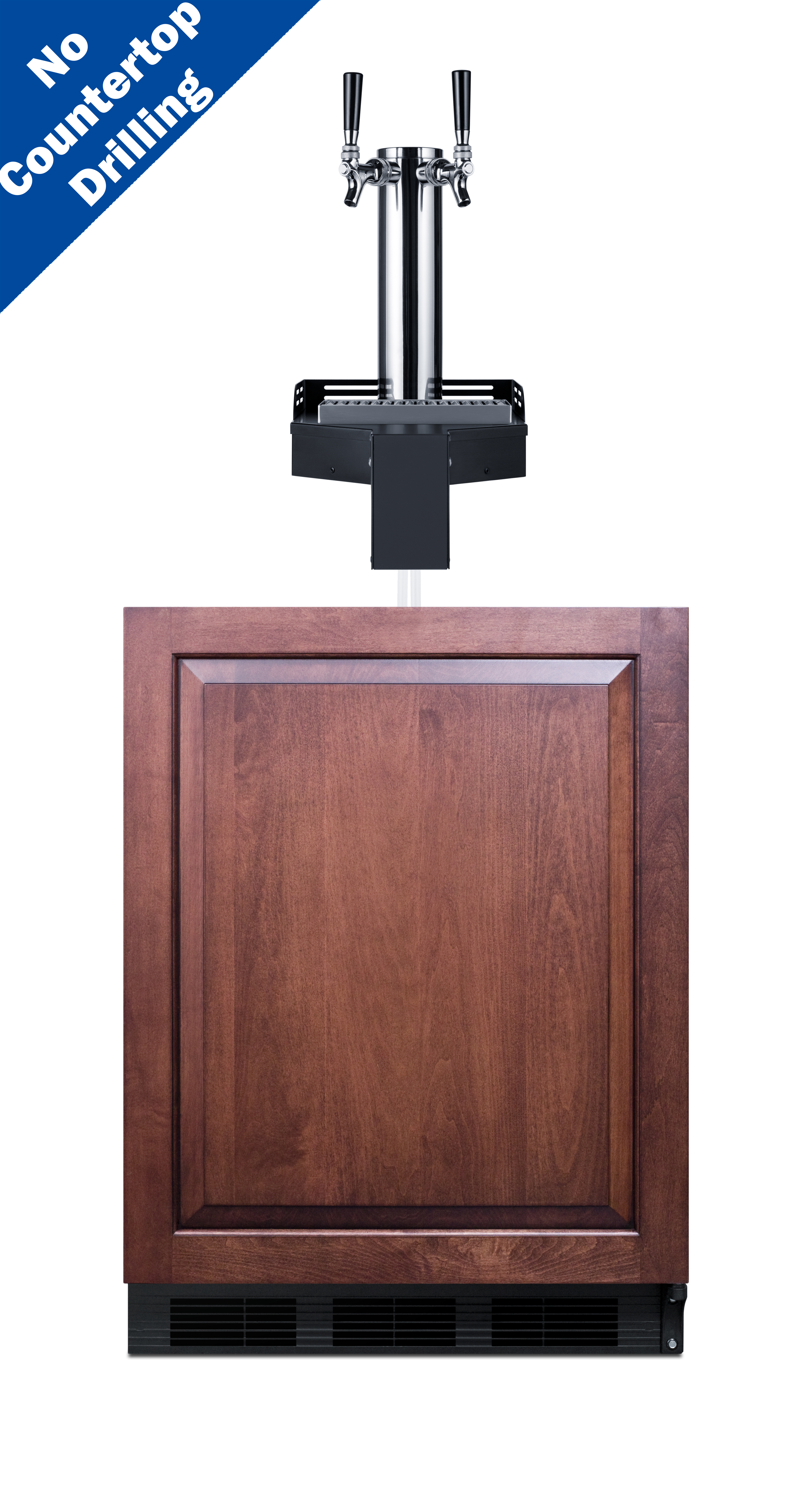 24" Wide Built-In Floating Tap Cold Brew Kegerator, ADA-Compliant