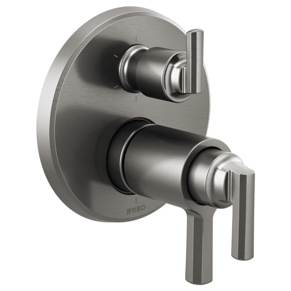 Brizo Levoir™: Tempassure® Thermostatic Valve With Integrated 6-Function Diverter Trim