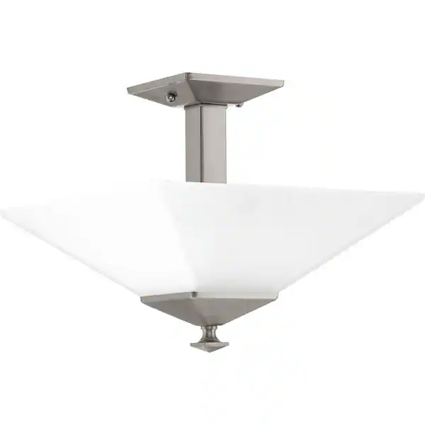 Clifton Heights 2-Light Brushed Nickel Semi-Flush Mount