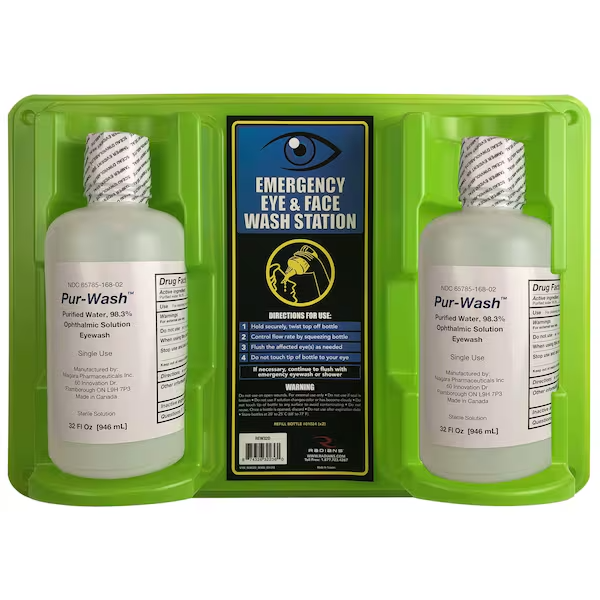 32oz Double Bottle Eyewash Station Wall Mount Radians