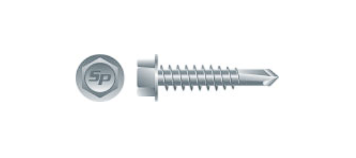 Strong-Point Unslotted Indented Hex Washer Head, Zinc Plated, 10-16 x 3/4, #3 Point, (Full Box Qty 8,000)