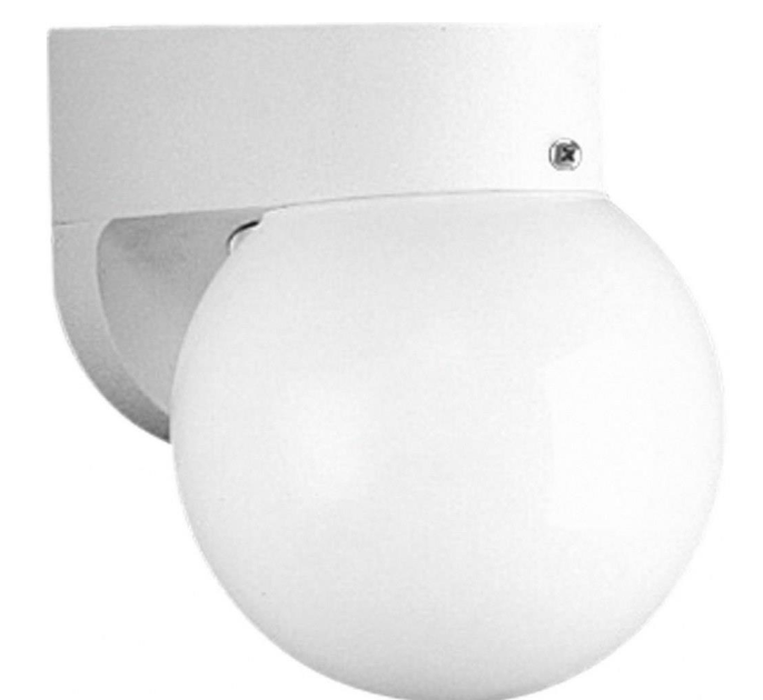 Polycarbonate Outdoor Light- Globe Shade - Line Voltage - Wet Rated