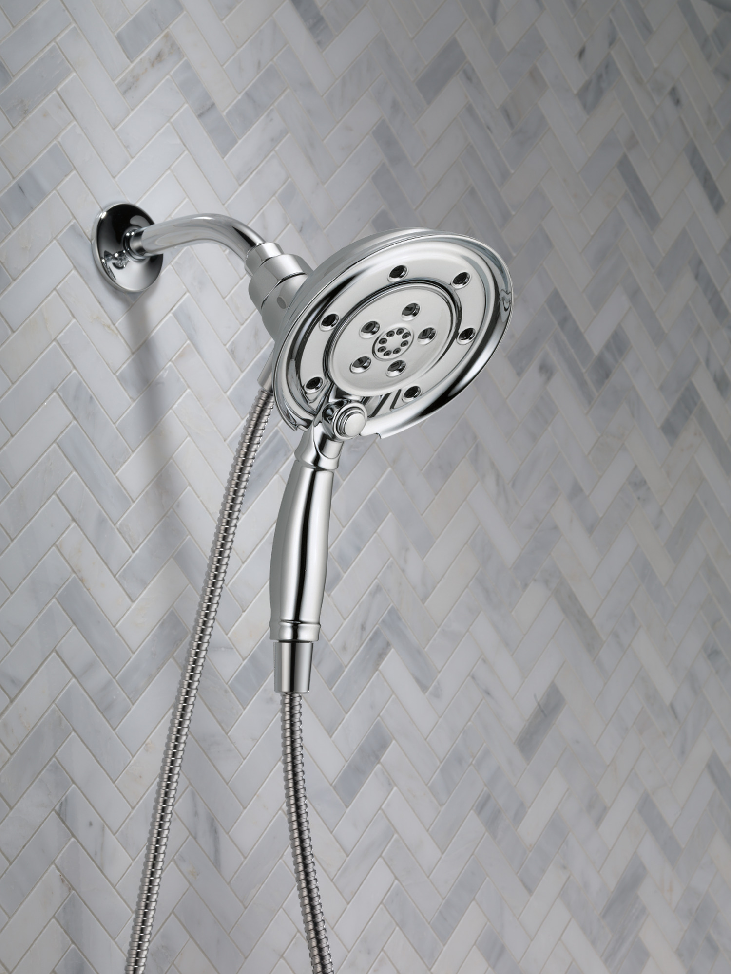 Delta Universal Showering Components: H2Okinetic® In2ition® 4-Setting Two-in-One Shower