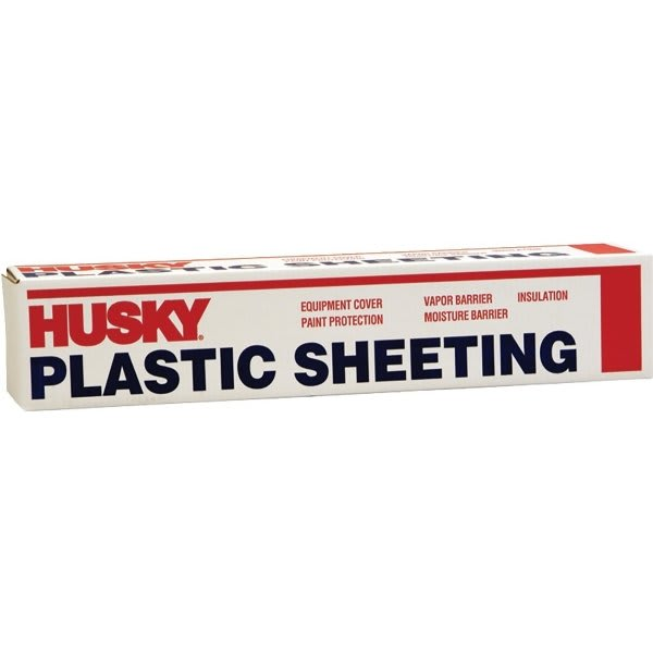 Poly-America Painter's Sheeting, 0.7 mil Thick, 400 ft L, 12 ft W, Clear
