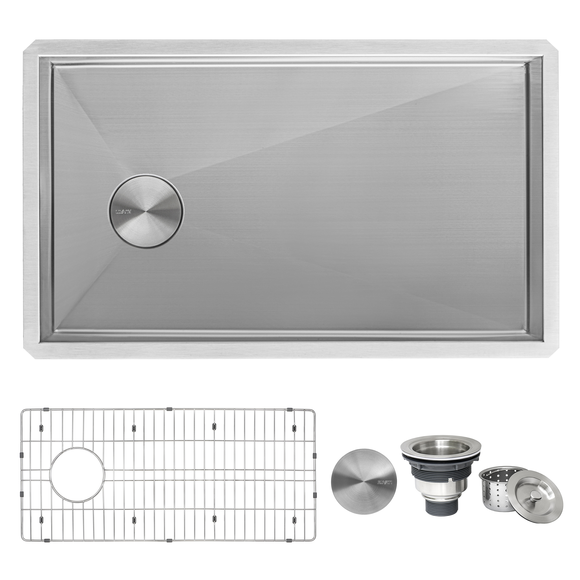 27-inch Undermount 16 Gauge Stainless Steel Kitchen Sink Rounded Corners Single Bowl