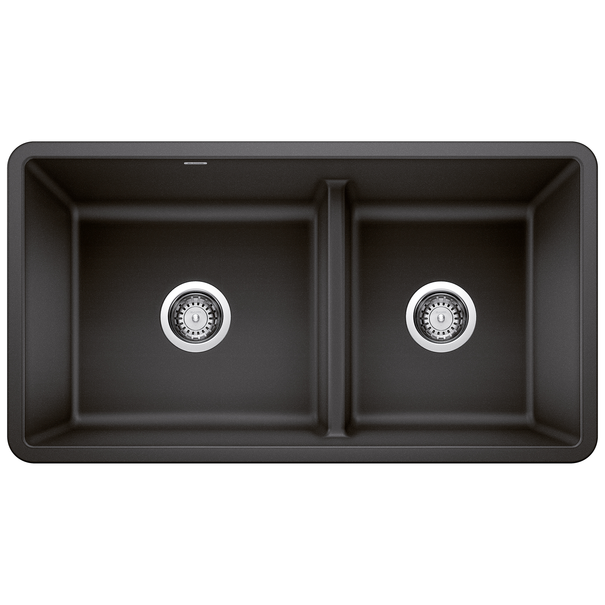 Precis SILGRANIT 33" 60/40 Reversible Double Bowl Undermount Kitchen Sink with Low Divide - Anthracite