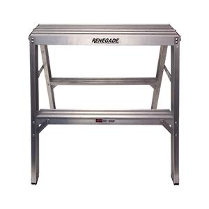4' Aluminum Wide Flat Top Sawhorse / Step Ladder Bench
