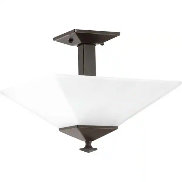 Clifton Heights 2-Light Antique Bronze Semi-Flush Mount