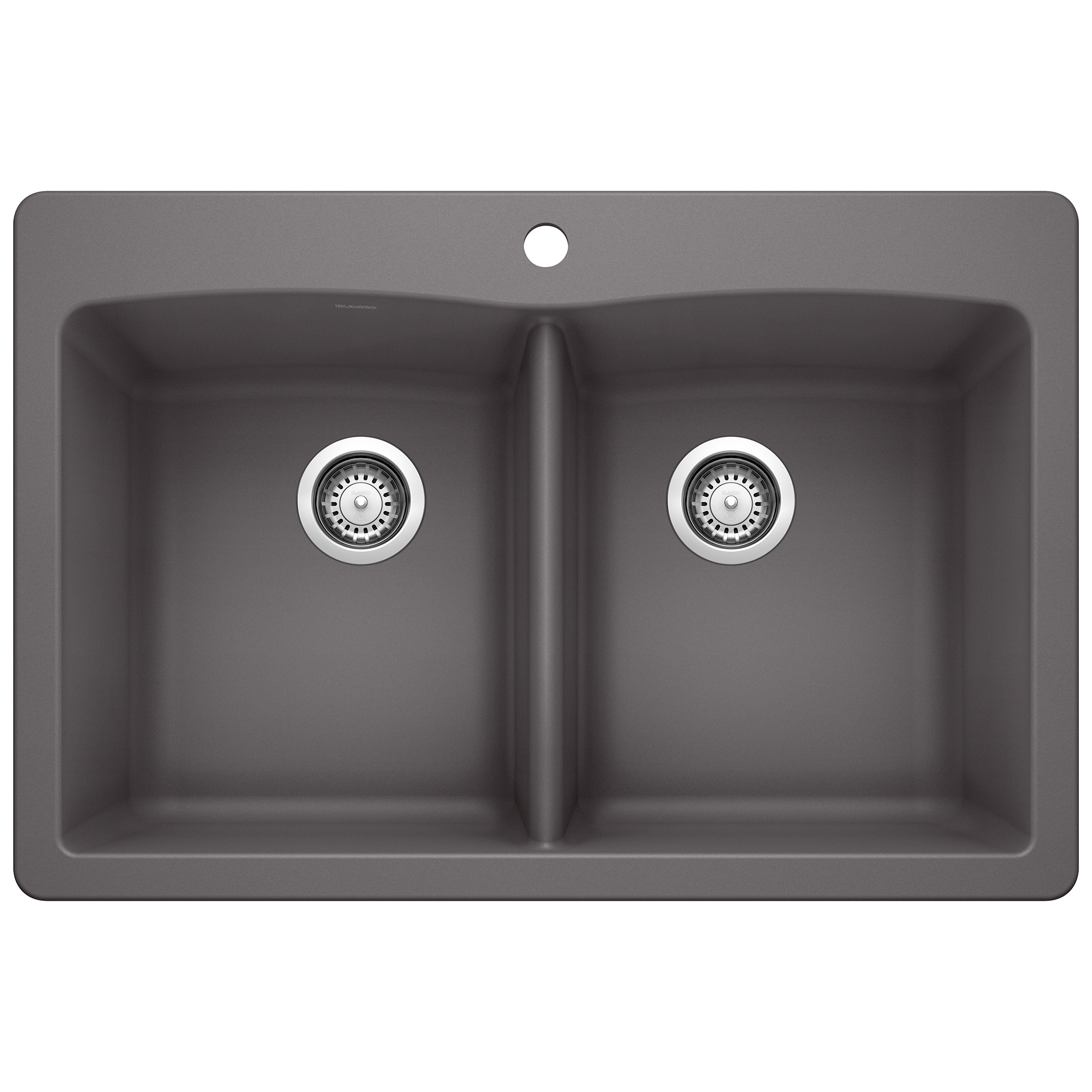 Diamond SILGRANIT 33" 50/50 Double Bowl Dual Mount Kitchen Sink - Cinder