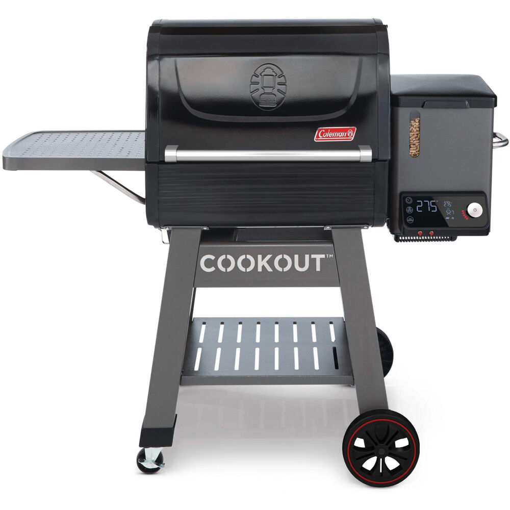 Cookout 1000 Pellet Grill with 1035-Sq. In. Total Cooking Surface, LED Digital Controller and 2 Meat Probes, Black/Gray