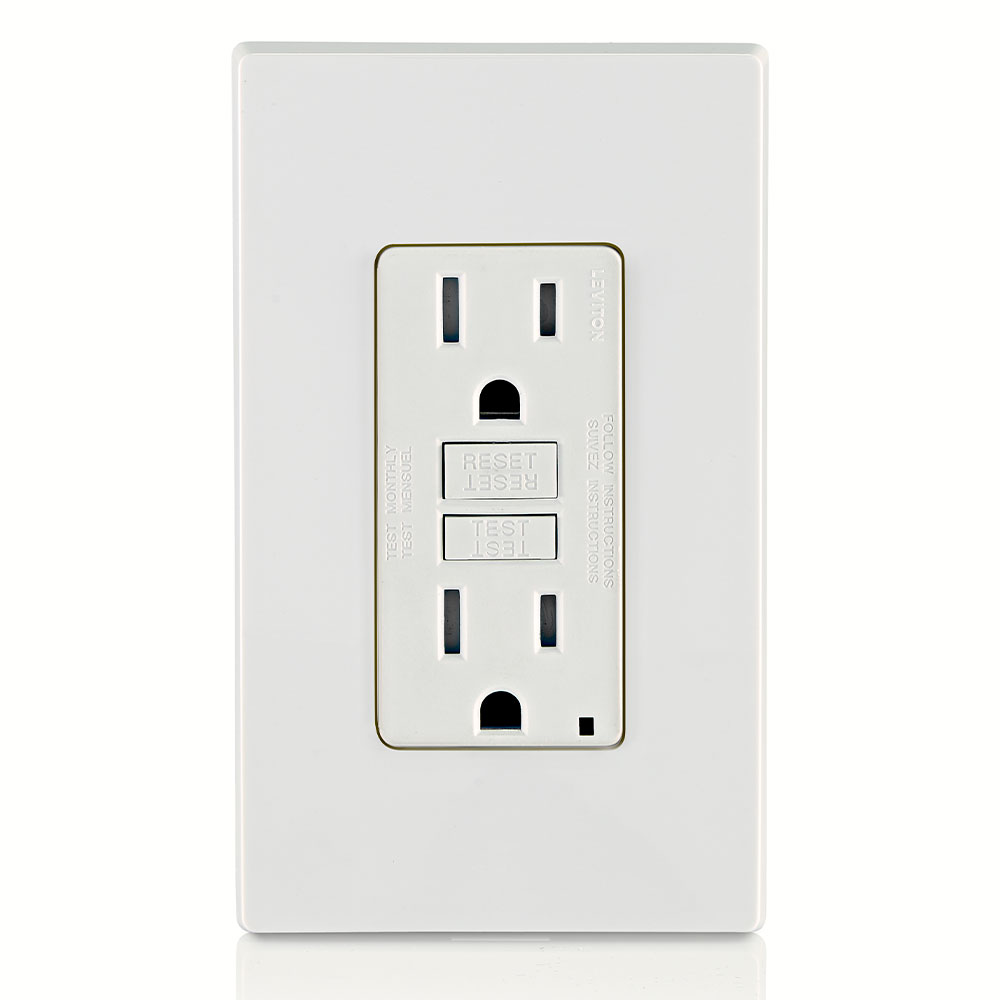 Leviton GFTR1-W 20 Amp, 125 Volt, Tamper-Resistant GFCI Receptacle, White