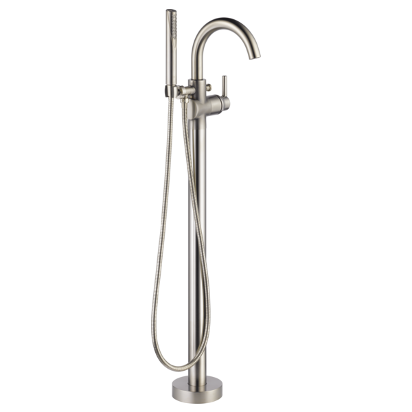 Delta Trinsic®: Single Handle Floor Mount Tub Filler Trim with Hand Shower