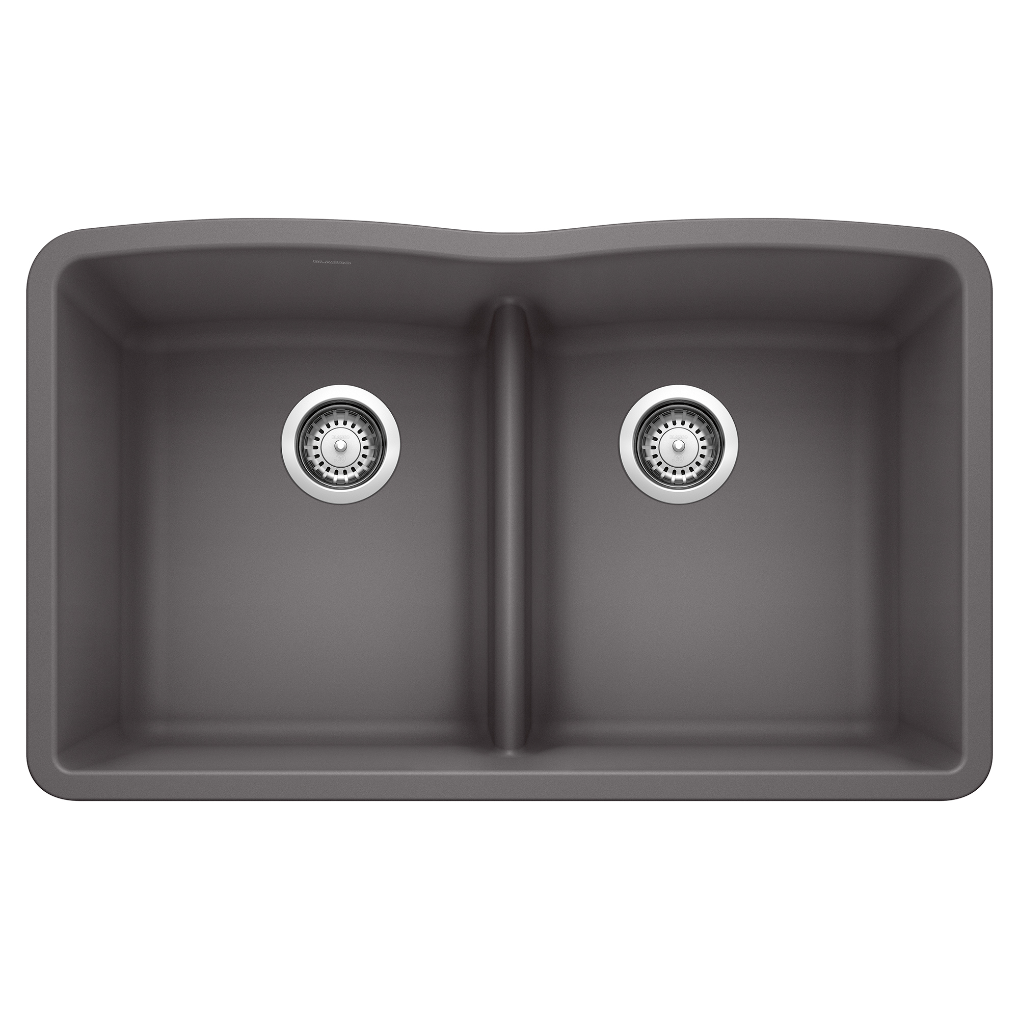 Diamond SILGRANIT 32" 50/50 Double Bowl Undermount Kitchen Sink with Low Divide - Cinder