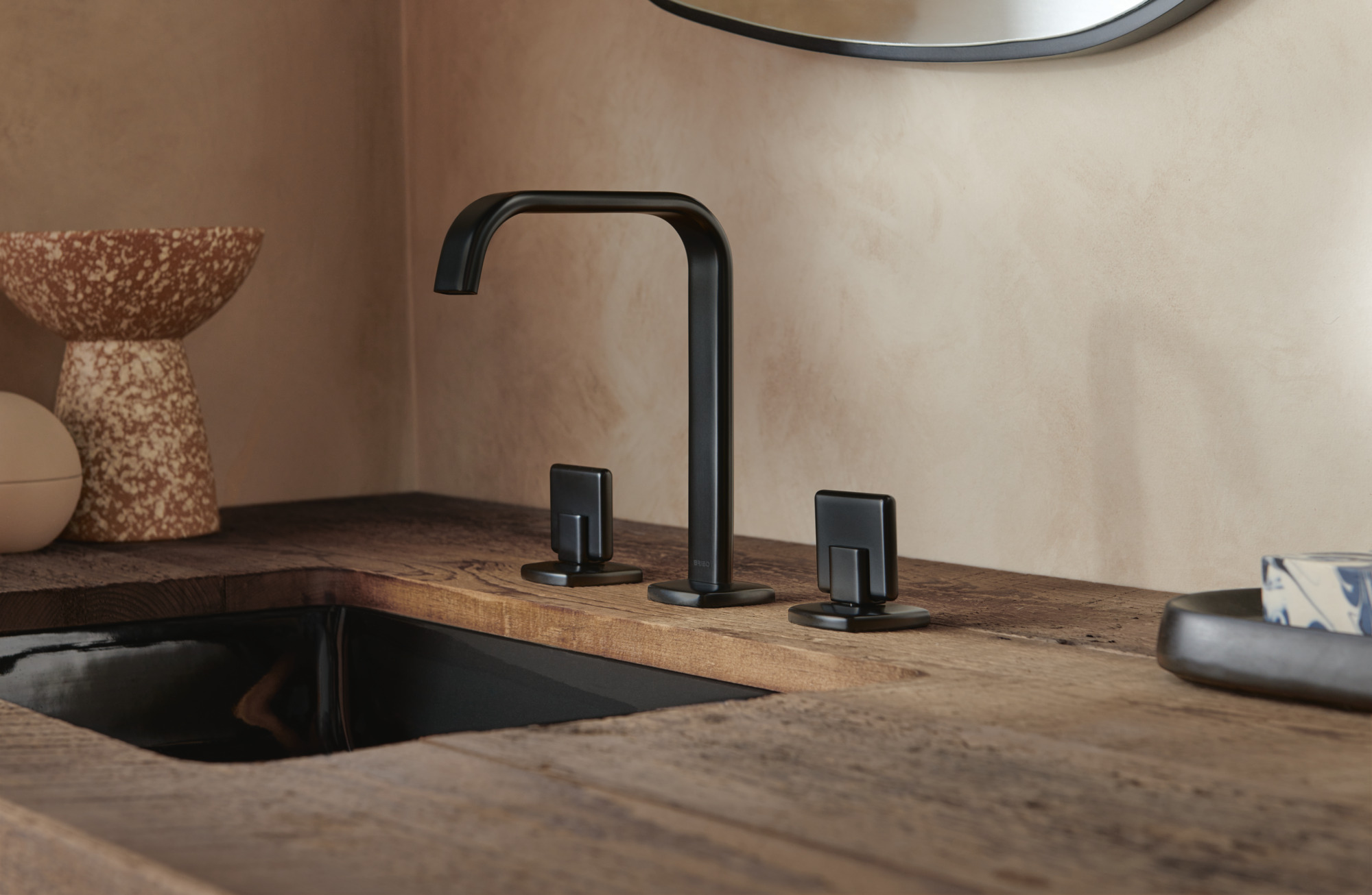 Brizo Allaria™: Widespread Lavatory Faucet with Square Spout - Less Handles