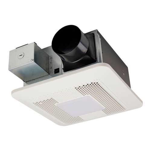 WhisperFit DC Ventilation Fan with Dual Bluetooth Speakers, 50/80/110 CFM, Ultra-Quiet
